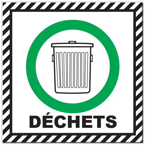 conteneur de déchets cadeau décoration d'intérieur WT-YOGUET Autocollant en vinyle avec symbole de recyclage pour poubelles 