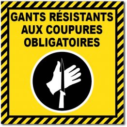 gants resitant coupure jaune